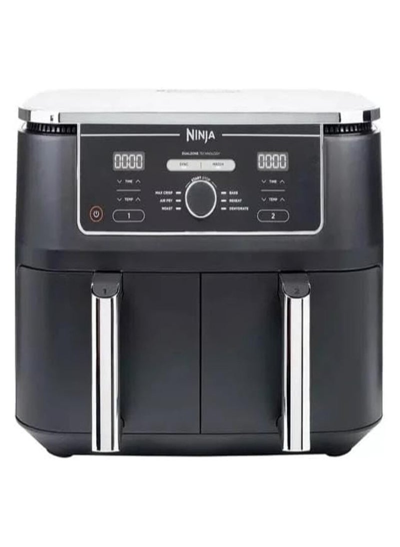 Ninja Digital Air Fryer Fryer 2 drawers with a capacity of 9.5 liters 2470 watts model AF400ME 7.6 L 2470.0 W AF300ME BLACK*silver or Gold 9.5 L 2470 W AF400ME BLACK