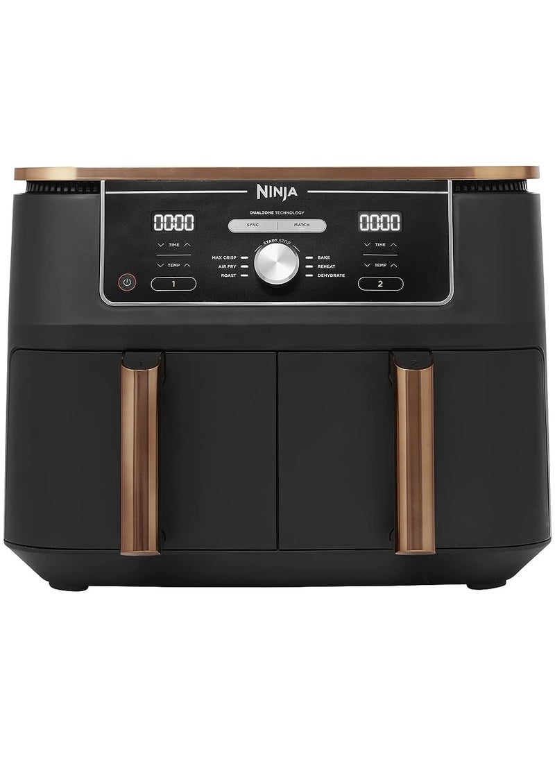 Ninja Digital Air Fryer Fryer 2 drawers with a capacity of 9.5 liters 2470 watts model AF400ME 7.6 L 2470.0 W AF300ME BLACK*silver or Gold 9.5 L 2470 W AF400ME BLACK