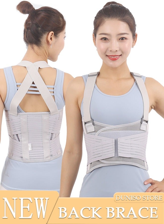 Back Brace Posture Corrector, Adjustable Back Corrector and Lightweight, Back Posture Brace Lumbar Support Shoulder, Lower Upper Back, Full Back Supporter