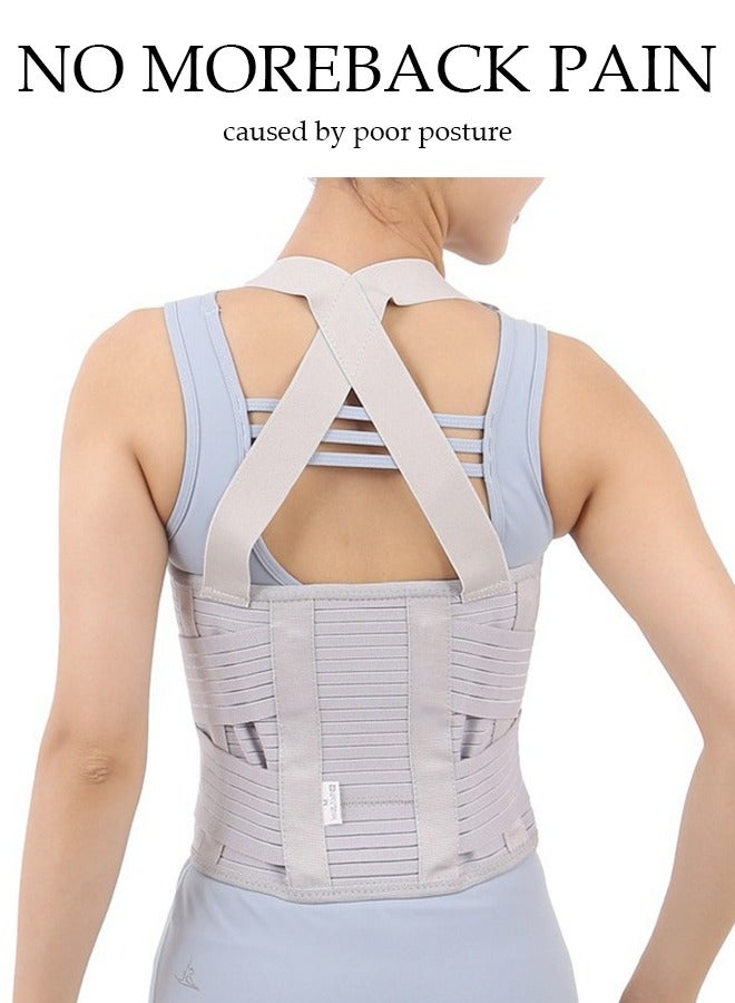 Back Brace Posture Corrector, Adjustable Back Corrector and Lightweight, Back Posture Brace Lumbar Support Shoulder, Lower Upper Back, Full Back Supporter