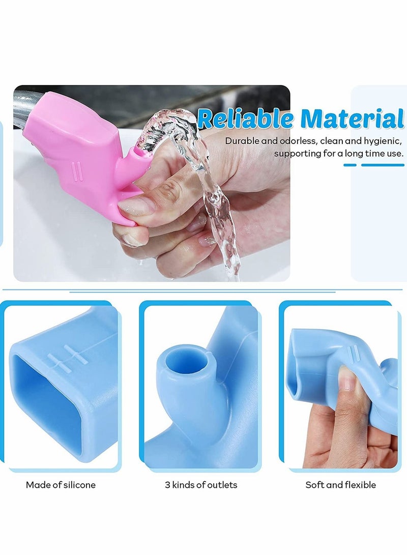 Faucet Extender, 6 PCS Food-Grade, Portable Silicone Sink Water Accessories, Spout Cover Tooth Brushing Gargle Hand for Kitchen Home Bathroom