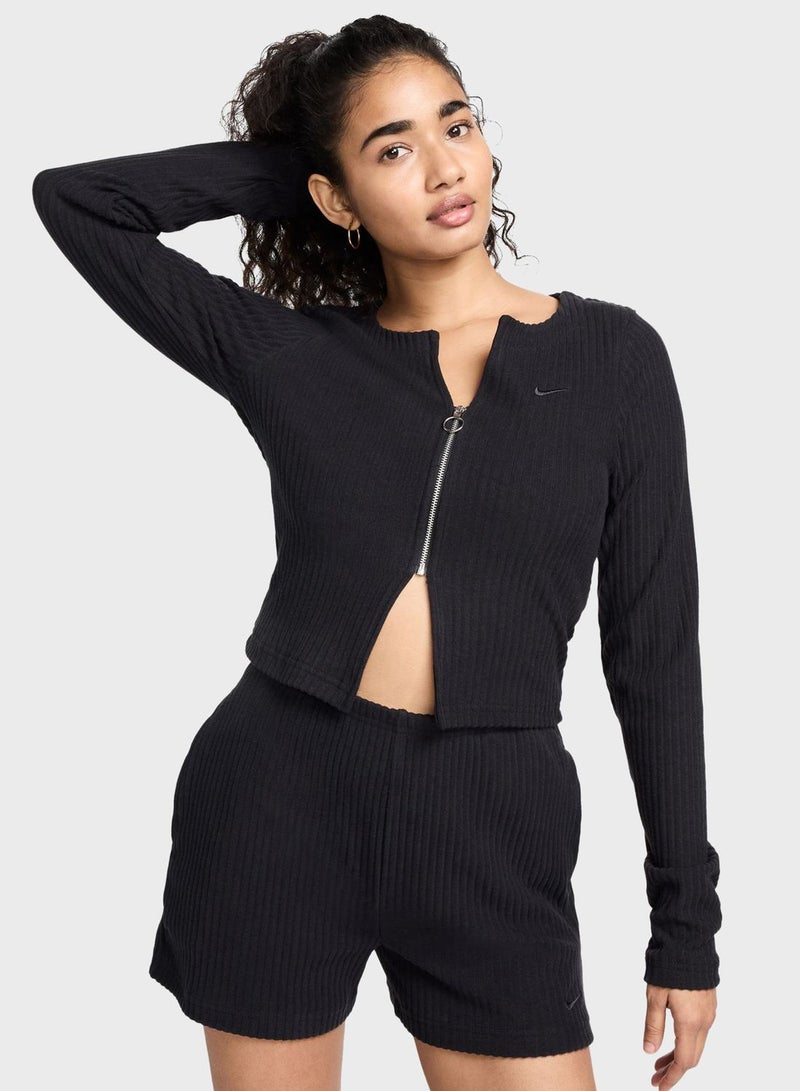 Nsw Ribbed Cardigan Top