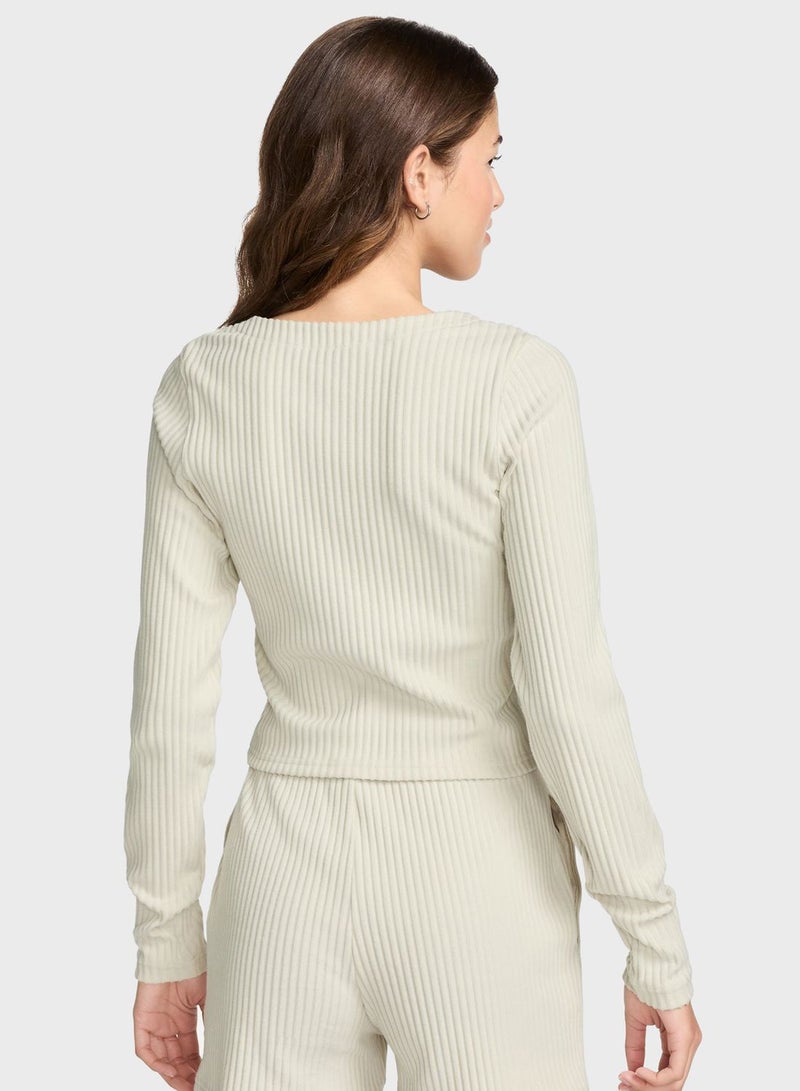 Nsw Ribbed Cardigan Top