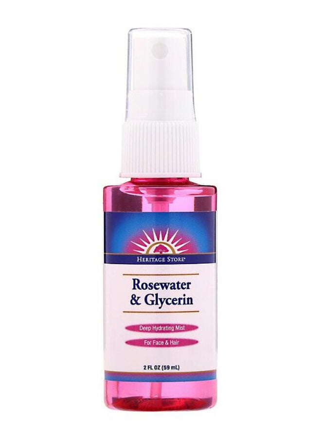 Rosewater And Glycerin Atomizer Mist Spray 59ml