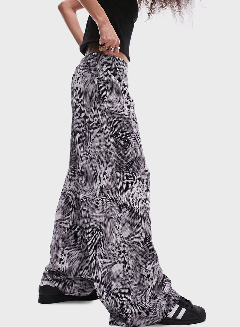 Printed Wide Leg Pants