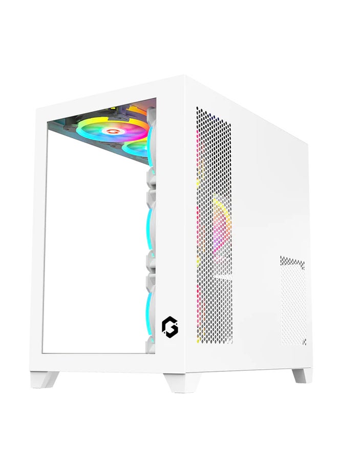 Emperor Artic Series Mid Tower Gaming Case - ARGB+Remote, 7 Fans Case White