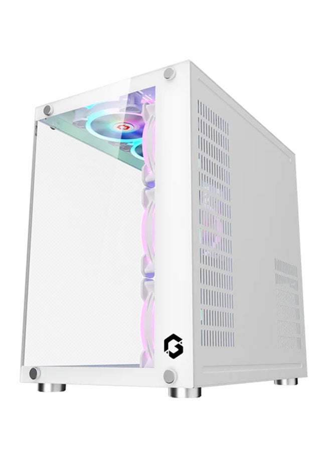 Emperor Arctic II Series Mid Tower Gaming Case - ARGB+Remote, 7 Fans Case White