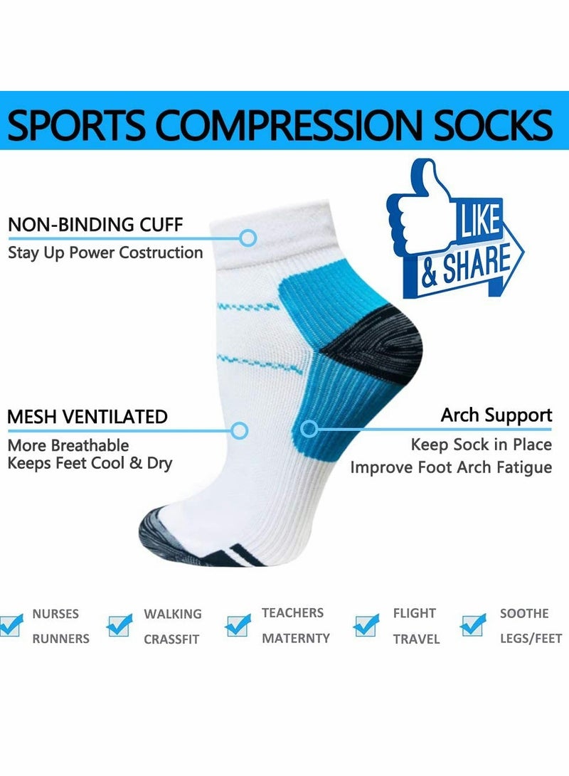 Compression Socks for Plantar Fasciitis - 15-20 mmHg Support for Men & Women, Ideal for Running, Cycling, Nurses & Hiking