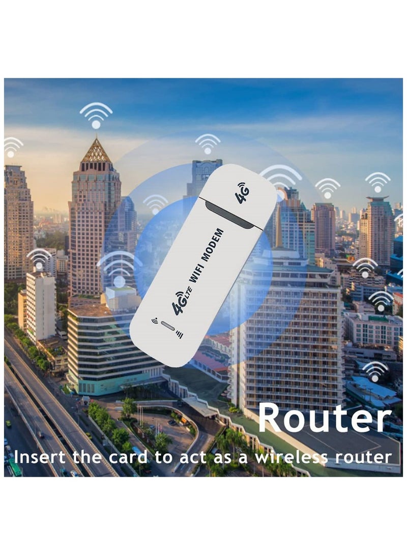 Portable 4G USB Wifi Dongle Modem with SIM Slot 150Mbps Mobile Hotspot for Car and Travel