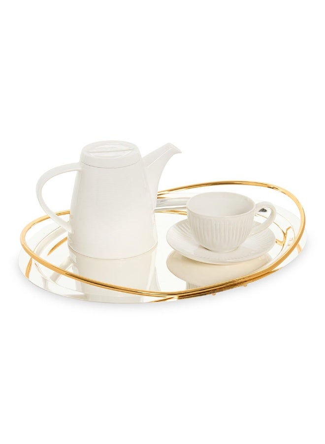 Round Tray W/Hndl/Hmj-Lrg