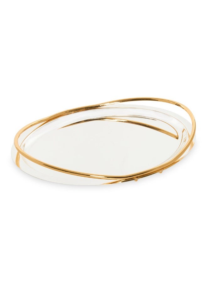 Round Tray W/Hndl/Hmj-Lrg