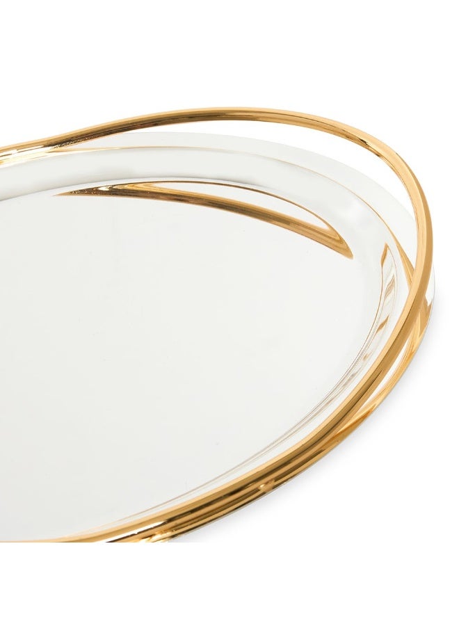 Round Tray W/Hndl/Hmj-Lrg
