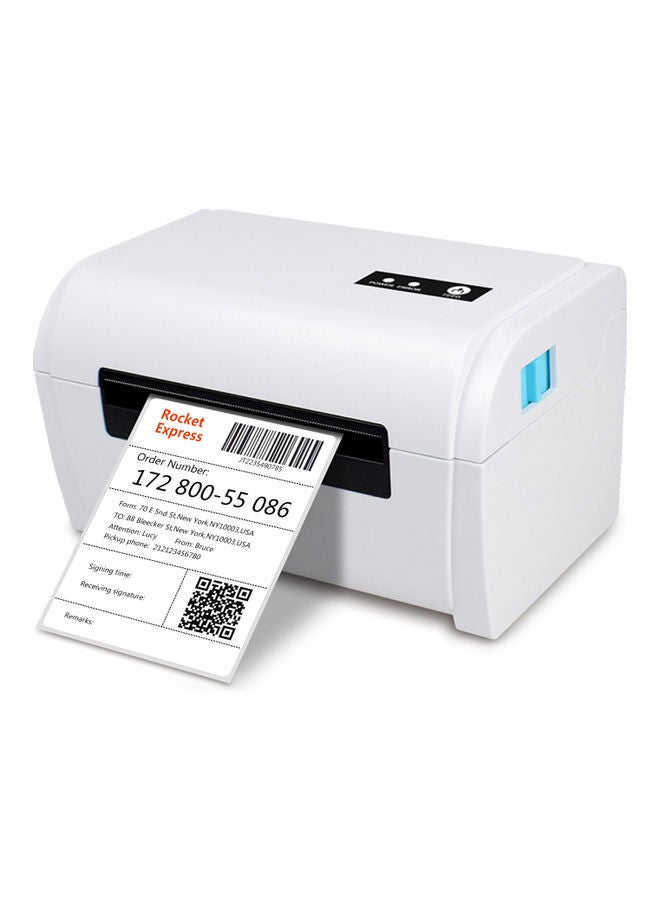 Thermal Label Printer USB BT Connection White