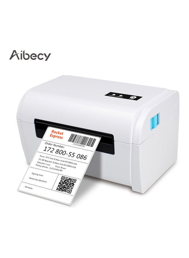 Thermal Label Printer USB BT Connection White