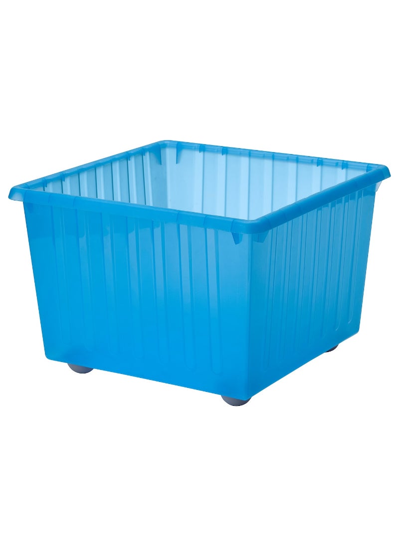 Versatile Blue Storage Crate with Castors Durable and Stylish Solution for Easy Mobility and Organization, Ideal for Home or Office Use 39x39 cm