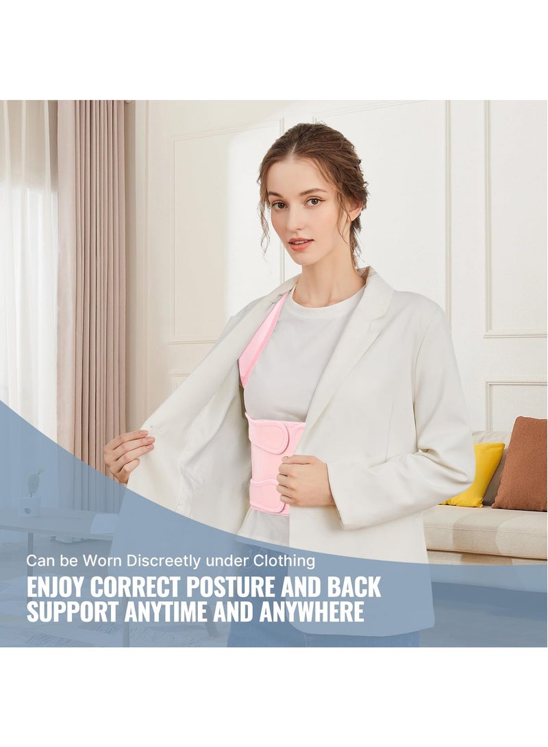 Back Brace and Posture Corrector for Women and Men Back Straightener Posture Corrector Scoliosis and Hunchback Correction Back Pain Spine Corrector Support Adjustable Posture Trainer Pink  S