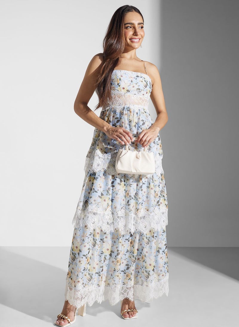 Floral Print Bardot Dress