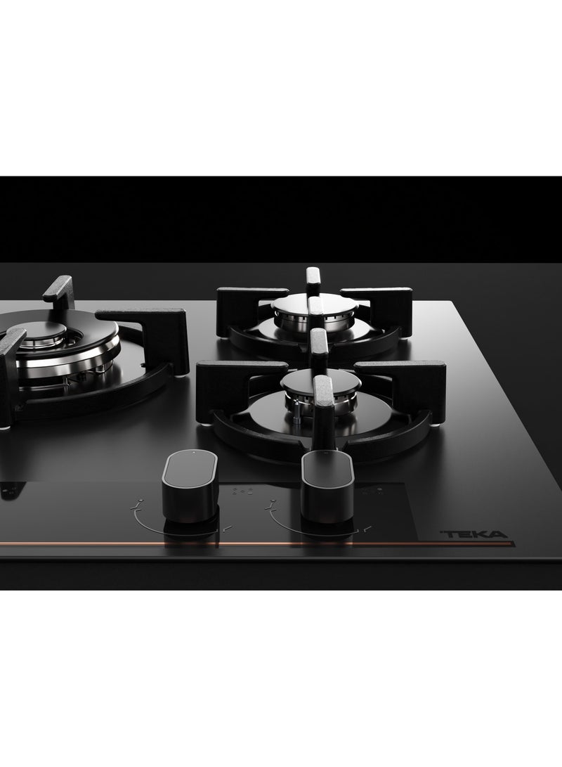 Built-in Gas on Glass Hob 5 Burners W/ Cast Iron Grids GBC 75 Special Infinity G1 Edition