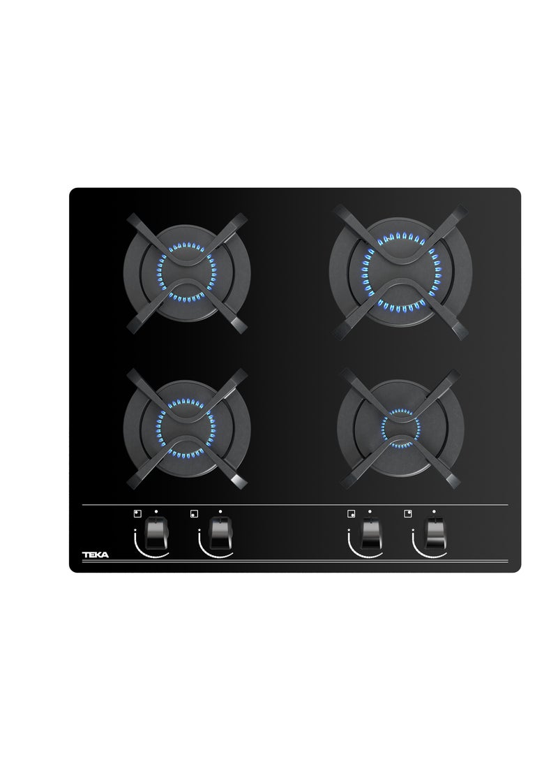60cm Gas on Glass Hob With Frontal Ergonomic Knobs GBC 64000