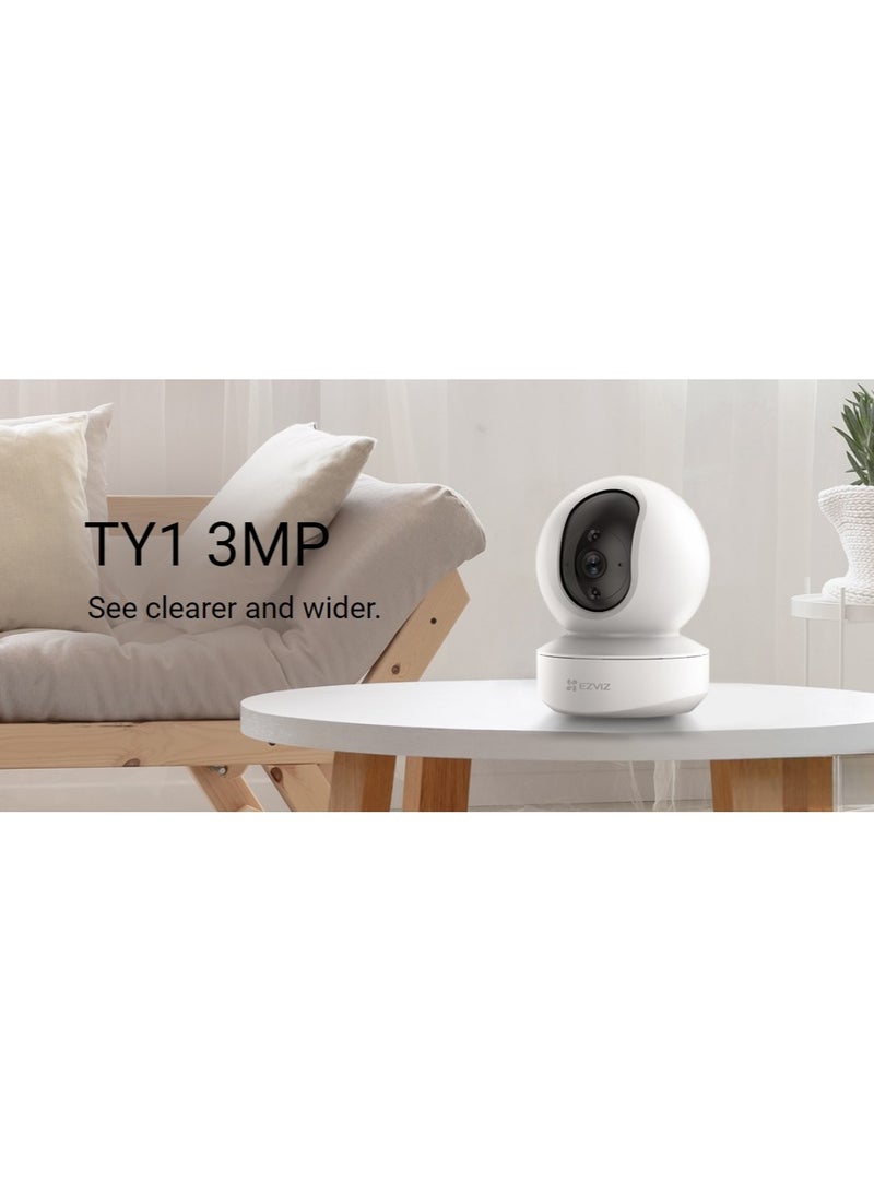 TY1 2K 3MP H.265 Smart Wi-Fi Pan & Tilt CCTV Camera CS-C6N-C0-2C3WF