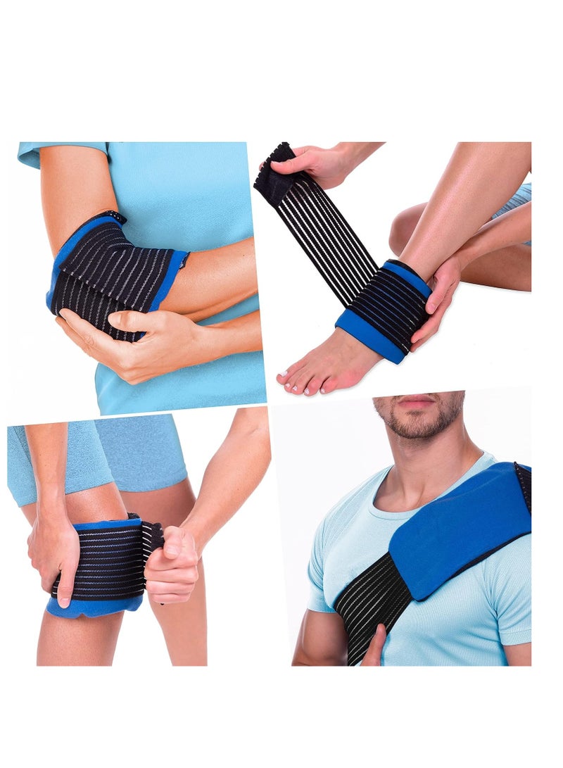 Versatile 3-in-1 Reusable Gel Ice Pack for Sports Injuries, Muscle Pain Relief & Sciatica - Flexible Hot & Cold Therapy for All Body Areas