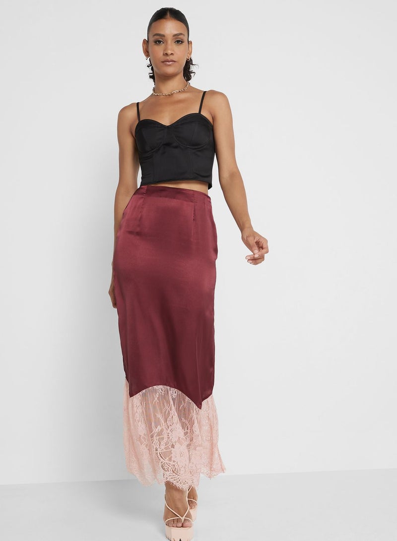 Fringe Hem Skirt