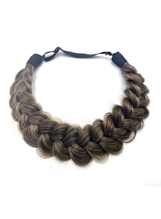 Oecwegr Synthetic Hair Braided Headband Classic Wide Strands Wedding Disorderly Fluffy Braids Wig Band Women Beauty Accessory