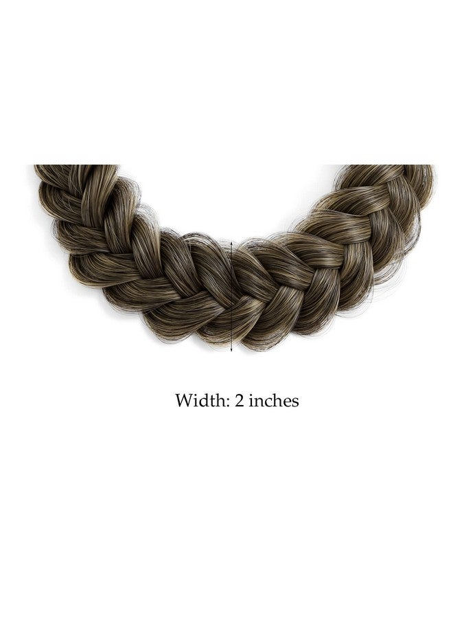 Oecwegr Synthetic Hair Braided Headband Classic Wide Strands Wedding Disorderly Fluffy Braids Wig Band Women Beauty Accessory