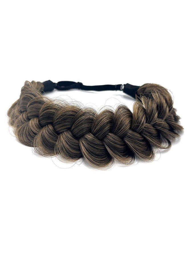 Oecwegr Synthetic Hair Braided Headband Classic Wide Strands Wedding Disorderly Fluffy Braids Wig Band Women Beauty Accessory