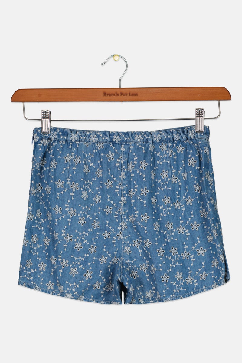 Kids Girl Allover Print Skirt, Blue