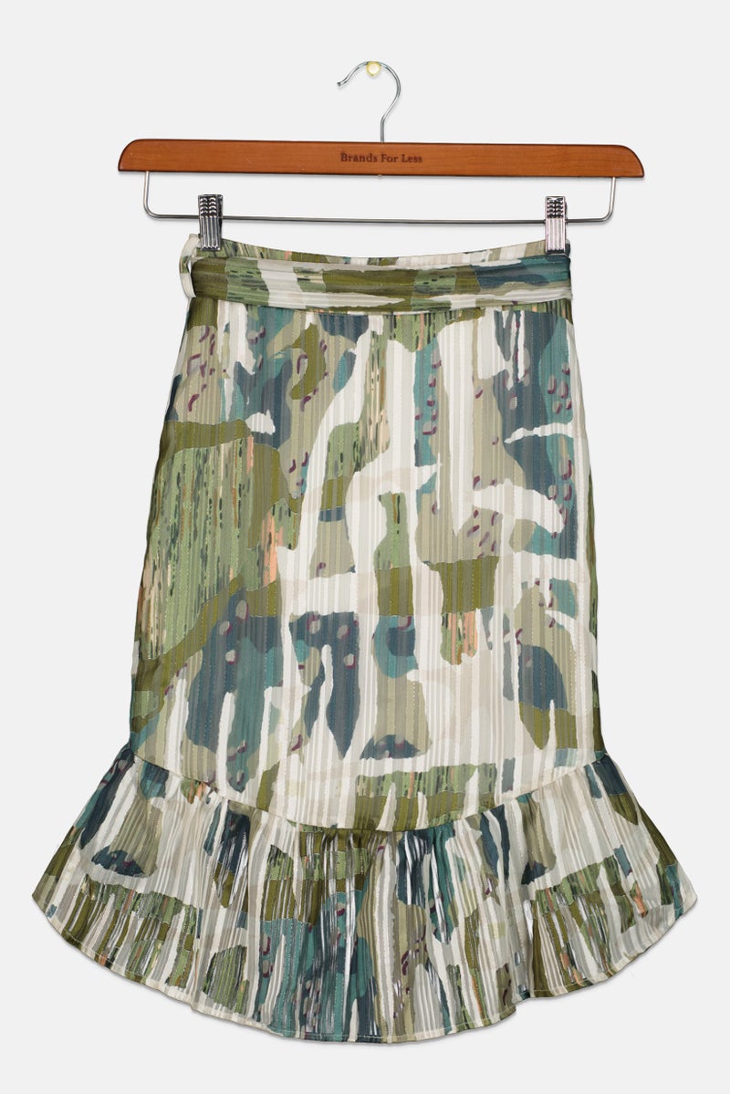 Kids Girl Tie Waist Wrap Skirt, Mint Green