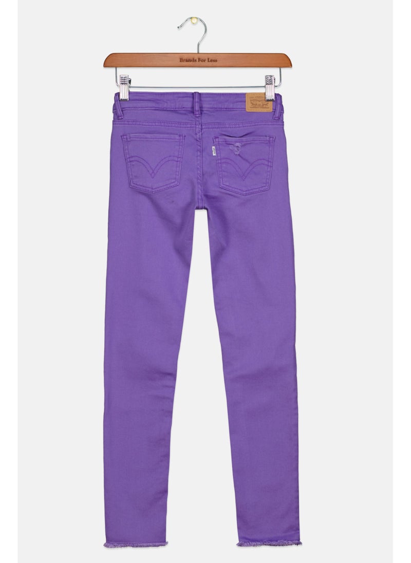 Kids Girls Super Skinny Jeans, purple