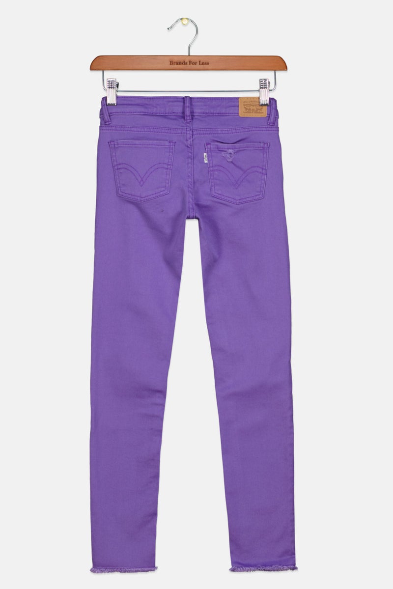 Kids Girls Super Skinny Jeans, purple