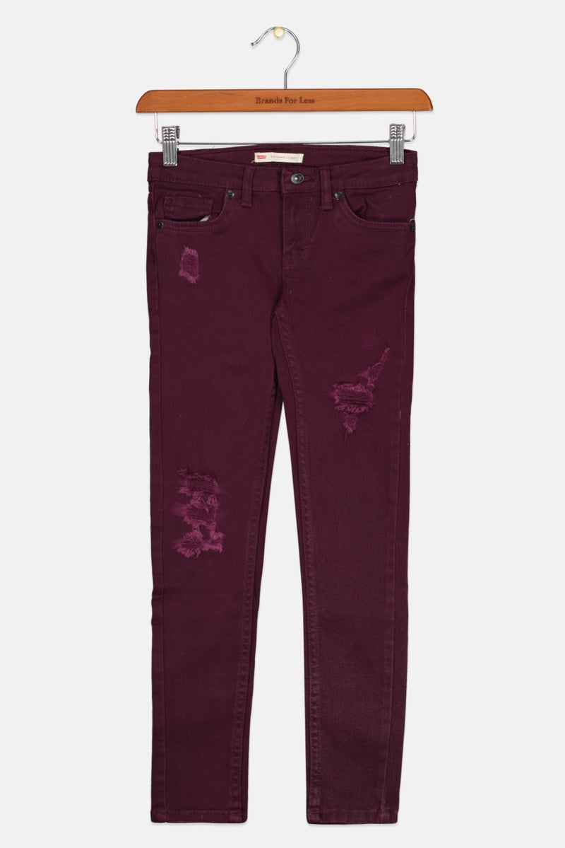 Kids Girls Super Skinny Jeans, Purple