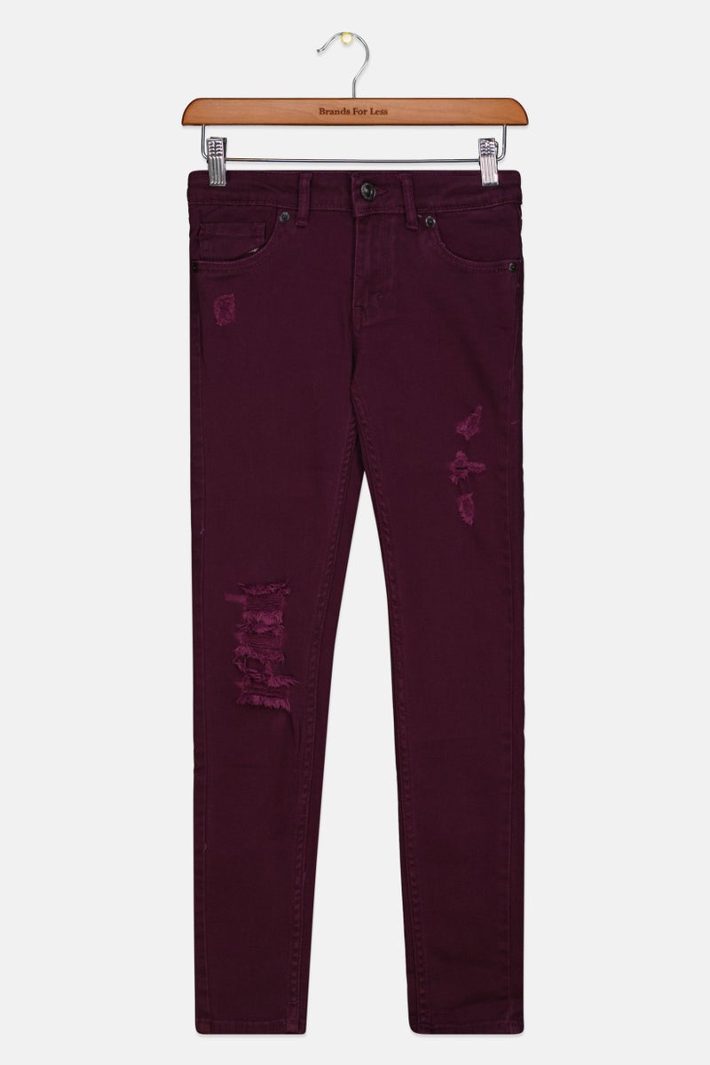 Kids Girl Super Skinny Jeans, Purple