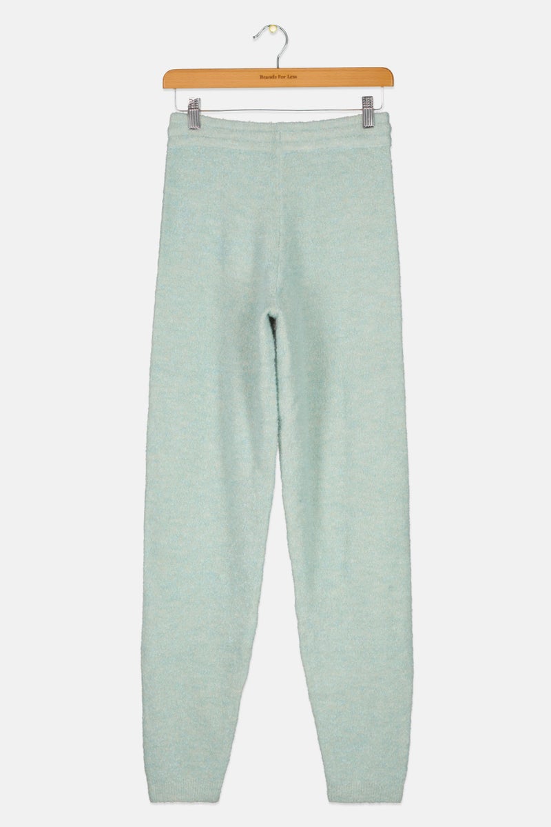 Kids Girl Textured Pants, Mint Green