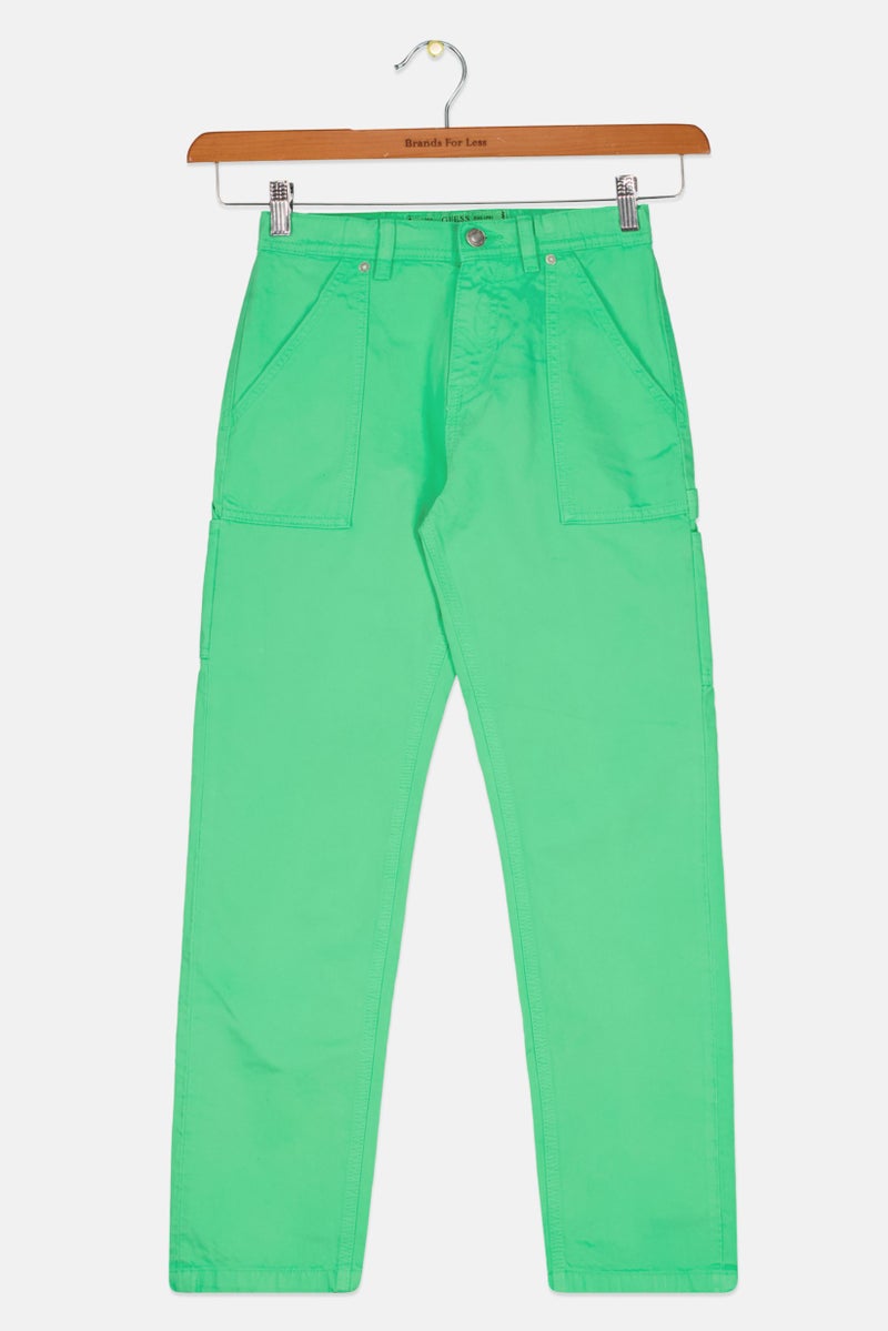 Kid Girl Solid Pants, Green