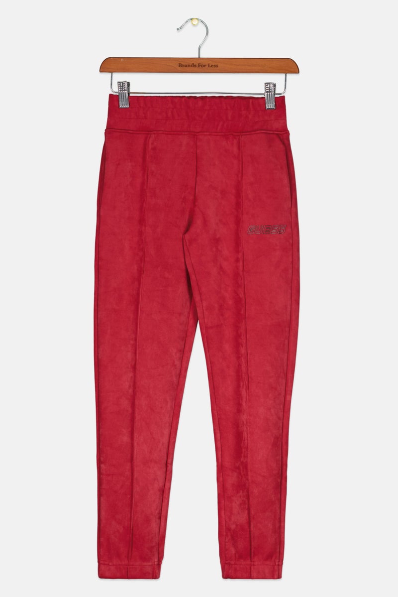 Kids Girl Brand Logo Sweatpants, Maroon