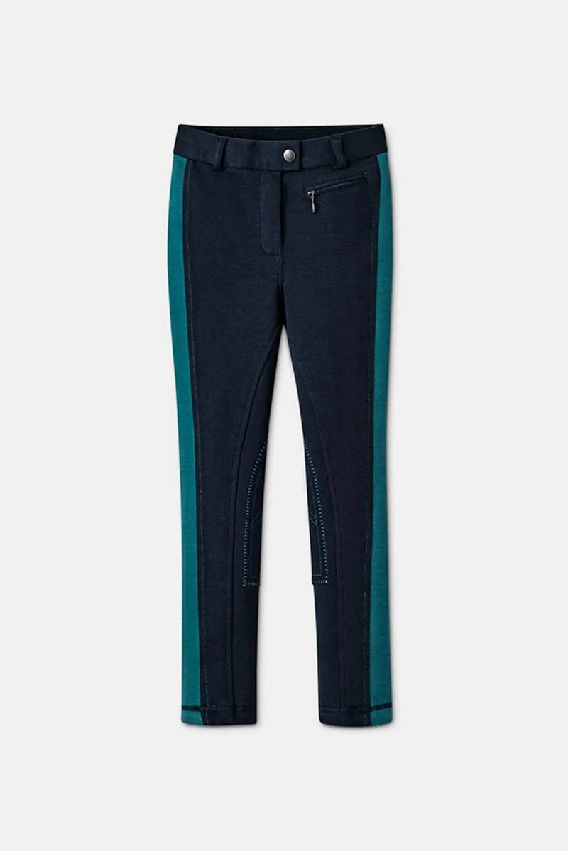 Kids Girls Belt Loop Pants, Navy