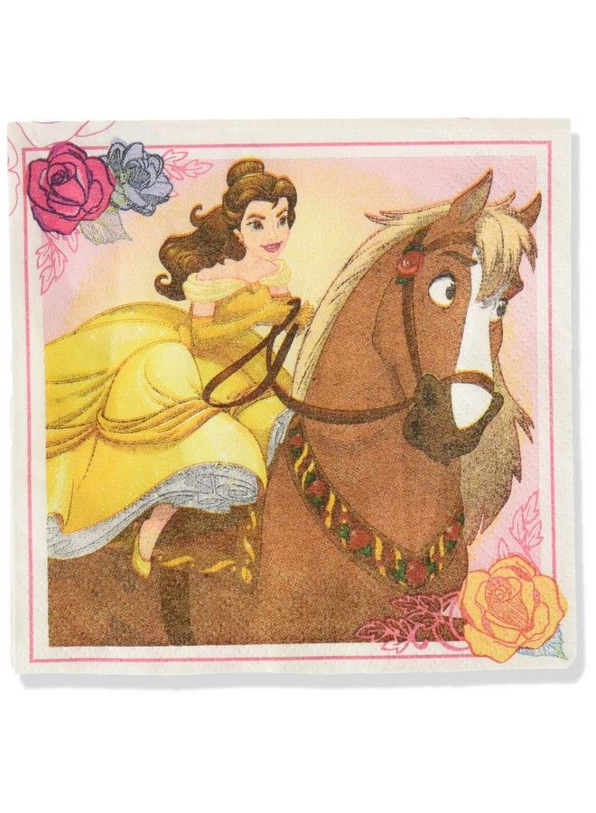 501698 Beverage Napkins; Disney© Beauty And The Beast Collection ; Party Accessory ; 16 Pcs