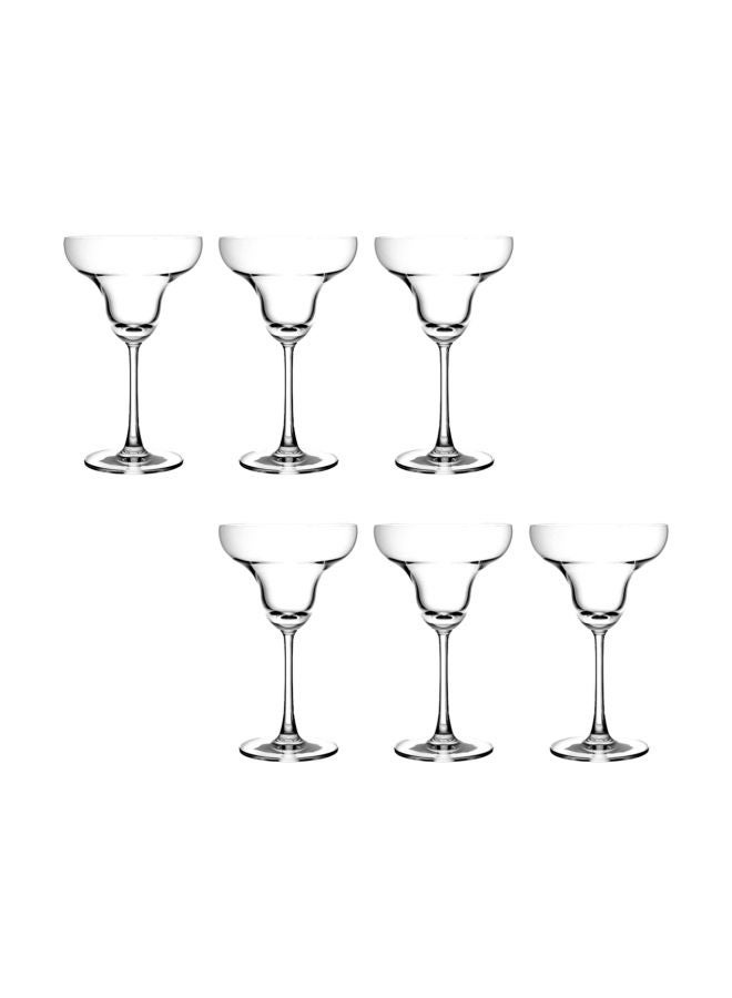 6-Piece Ocean Madison Margarita Glass Set Clear 345ml