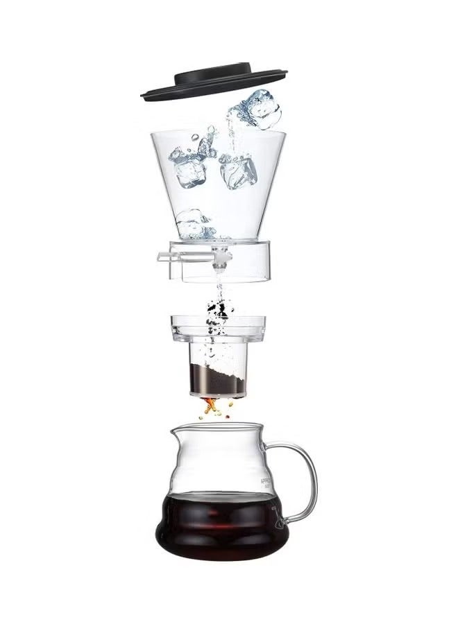 Cold Brew Coffee Maker Adjustable Dripper With Glass Caraffe Multicolour