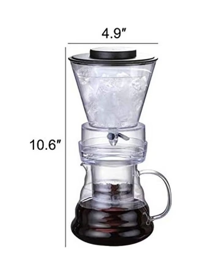 Cold Brew Coffee Maker Adjustable Dripper With Glass Caraffe Multicolour