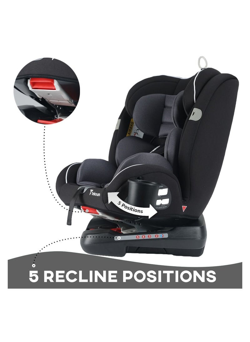 Evolve 360 Car Seat (0 - 12Yrs) With Sunveno Fashion Diaper Bag - Grey