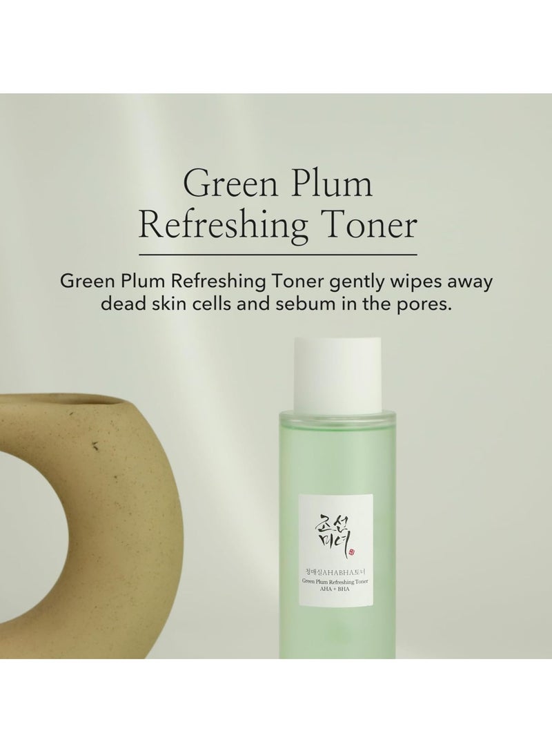 Green Plum Refreshing Toner with AHA and BHA - Exfoliating and Hydrating Face Toner - 150ml (5 fl. oz.) - Gently Removes Dead Skin Cells, Unclogs Pores, and Balances Skin for a Clear, Radiant Complexion 150ml