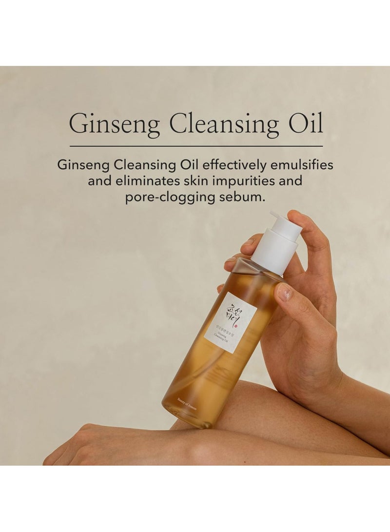 Ginseng Cleansing Oil - Deep Cleansing and Nourishing Face Oil - 210ml - Removes Makeup, Impurities, and Excess Oil & Hydrating and Revitalizing Skin for a Smooth, Radiant Complexion 210ml