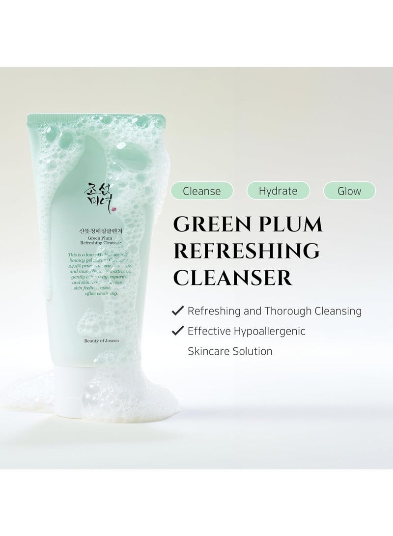 Green Plum Refreshing Cleanser - Gentle Exfoliating and Hydrating Face Wash - 100ml (3.38 fl. oz.) - Removes Impurities, Balances Oil, and Refreshes Skin for a Clear, Radiant Complexion 100ml