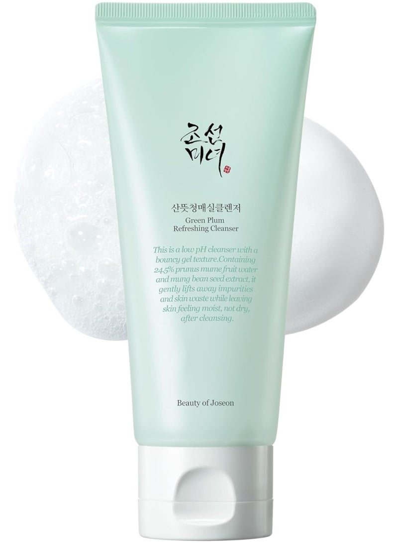 Green Plum Refreshing Cleanser - Gentle Exfoliating and Hydrating Face Wash - 100ml (3.38 fl. oz.) - Removes Impurities, Balances Oil, and Refreshes Skin for a Clear, Radiant Complexion 100ml