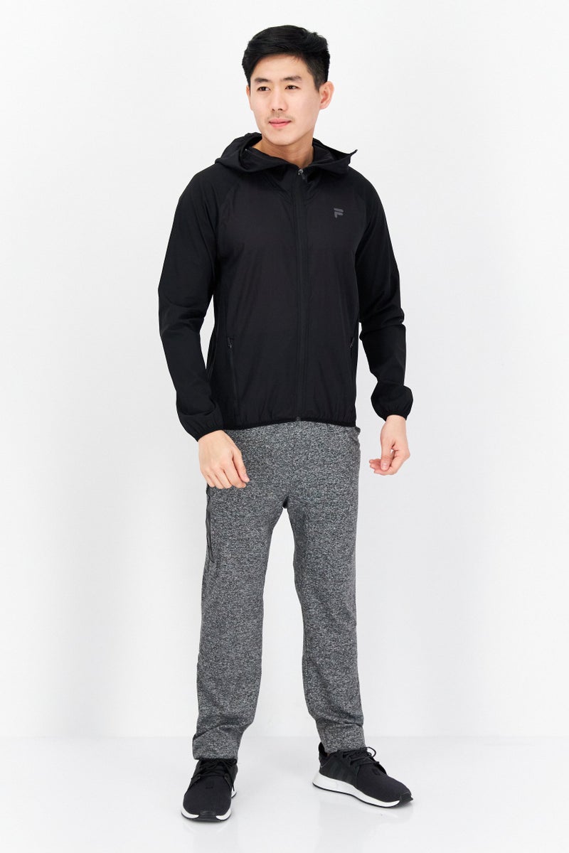 Men Sportswear Fit Long Sleeves Training Jacket, Black