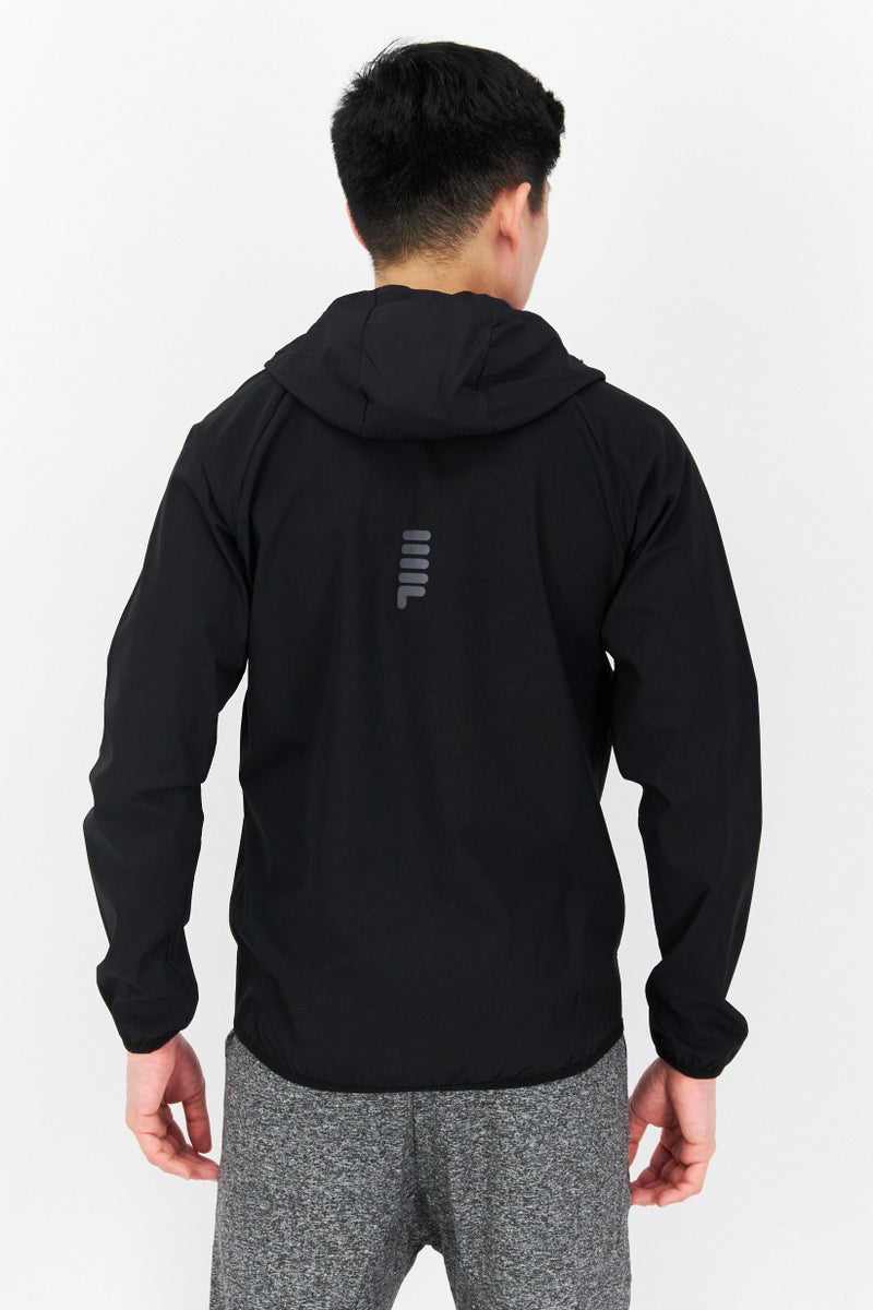 Men Sportswear Fit Long Sleeves Training Jacket, Black